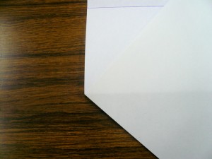 A47 左下の角どおしを合わせる。